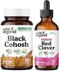 Wild & Organic Black Cohosh 60 Capsules & Red Clover Tincture 4 fl oz