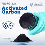 Lab Alley Activated Charcoal Powder, Food Grade, Kosher Certified, Halal, Wood Based, Ideal for Water & Air Filtration, Detoxifying Skincare Products, and Odor Control (5 Pounds)