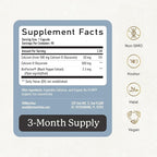 Calcium D-Glucarate | 500MG | CDG for Liver Detox and Cleanse, Hormone Balance, and Menopause Support | Calcium Supplement | Vegan, Non-GMO, Third-Party Tested | 90 Capsules (3-Month Supply)
