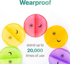 Sukuos Large Weekly Pill Organizer 2 Times a Day, Daily Pill Box 7 Day Easy to Open with Double Protection, AM PM Pill Case for Medicine/Vitamin/Fish Oil/Supplements (Blue)