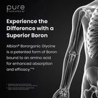 Pure TheraPro Rx Bio Boron 10mg, 3 Months Supply - Bororganic Glycine Boron for Men & Women - Premium Formula for Bone Health, Joint Flexibility, Cardiovascular Function & Immunity Support