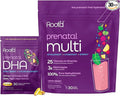 Root'd Prenatal DHA + Multivitamin Powder for Pregnancy Support, Fetal Development, Hydration & Immune Boost - Vegan, Non-GMO, Sugar Free - for Mom