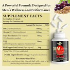 DIM for Men 750MG – Hormone Balance, Estrogen Support for Men, DIM Supplement, Detox, Vitality & Fitness Performance–Chrysin & Black Pepper Extract, 60 Capsules (1 Bottle)