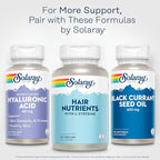 SOLARAY Hyaluronic Acid Triple Strength - Skin Elasticity and Firmness Support - Plus Vitamin C - Lab Verified, 60 Day Money-Back Guarantee, 30 Servings, 30 VegCaps