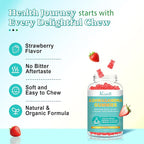 2 Pack Ashwagandha Gummies with Turmeric GABA Mood Energy and Immune Support, Strawberry Flavor 120 Cts