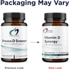 Designs for Health Vitamin D Synergy - 2000 IU Vitamin D with K Supplement - Supports Healthy Moods, Bone Health + Immune Health for Adults - VIT D3 + Vitamin K - Gluten Free + Non-GMO (120 Capsules)