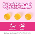 AromPCOSLife Inositol Gummies Support Ovulation, 2 Packs Vitamin Gummies Support Menstrual Cycle & Hormonal Balance for Women, Orange Flavor Inositol Gummy with Myo-Inositol, Folate and Vitamin B6 B12