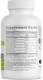 Bronson Liver Detox Advanced Detox & Cleansing Formula Supports Health Liver Function with Milk Thistle, Dandelion Extract, Turmeric, Artichoke Leaf & More, Non-GMO, 180 Vegetarian Capsules
