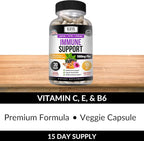 Kaya Naturals Elderberry Immune Support | Vitamins with Zinc and Vitamin C for Adults, Probiotics & Turmeric 1000mg Immune System Booster Sambucus Capsules - 30 Count