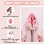 Bioidentical Estriol Cream for Women, Intimate Moisturizing Cream for Vaginal Dryness & Discomfort, Menopause Support (Peach Flavor)