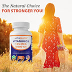 Vitamatic Vitamin D3 5000 IU (125 mcg) – 500 Mini Softgels Olive Oil-Based Formula – Cold-Pressed – 500-Day Supply – Supports Bone, Muscle & Immune Health – Non-GMO & Gluten-Free