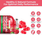 Magnesium Glycinate Gummies 1000mg, High Absorption Sugar Free Magnesium Potassium Supplement for Relaxation, Stress Relief, and Sleep Support for Adults & Kids - 180 Raspberry Gummies