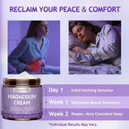 Magnesium Moisturizing Cream for Muscle Relief, Sleep Support and Stress Relief, Fast-Absorbing Formula,Skin Friendly,Lightly Scented
