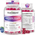 Cortisol Gummies, 12-in-1 Cortisol Reducer, with Magnesium Glycinate, Ashwagandha, L-Theanine, Phosphatidylserine, Vitamin B6 & D3, Rhodiola Rosea, for Men & Women, Sugar-Free, Vegan, NON-GMO, 60CT