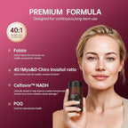 Myo-Inositol & D-Chiro Inositol Supplement for Women – Ideal 40:1 Ratio, NADH Plus Folate and PQQ – Hormone Balance & Ovarian Support