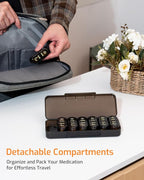 Daviky Weekly Pill Organizer 2 Times a Day, 7-Day AM PM Medicine Case, Travel-Friendly Pill Box for Fish Oils, Vitamins & Supplements