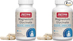 Jarrow Formulas Magnesium Glycinate Veggie Capsules - 360 mg Magnesium per Serving,Supports Relaxation and Healthy Sleep,30 Day Supply,90 Count (Pack of 2)
