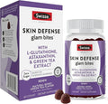 Swisse Skin Defense Glam Bites – Vitamin C, L-Glutathione & Astaxanthin – Supports Skin Elasticity, Moisture & Defense Against Environmental Stressors – Zero Sugar Gummies for Adults – 60 Count
