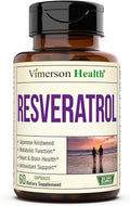 Japanese Knotweed Capsules - Resveratrol Supplement with 1000mg Japanese Knotweed, Green Tea Extract, Quercetin, Grape Extract. Potent Antioxidant for Healthy Aging & Cardiovascular Support. 60 Caps