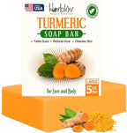 Natural Turmeric Soap Bar for Face & Body – Skin Brightening Soap for Dark Spots, Intimate Areas, Underarms – Exfoliating Face Wash Reduces Acne, Fades Scars & Cleanses Skin – 5oz Made in USA