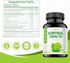 Cortisol Manager Supplement for Women and Men Adrenal Support with Ashwagandha, Rhodiola Rosea, Holy Basil, Mood & Sleep Support - Non-GMO, Vegan Capsules (60 Count)