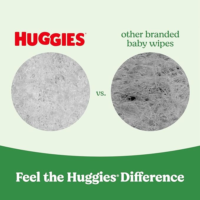 Huggies Natural Care Sensitive Baby Wipes, Unscented, Hypoallergenic, 99% Purified Water, 3 Refill Packs (528 Wipes Total)