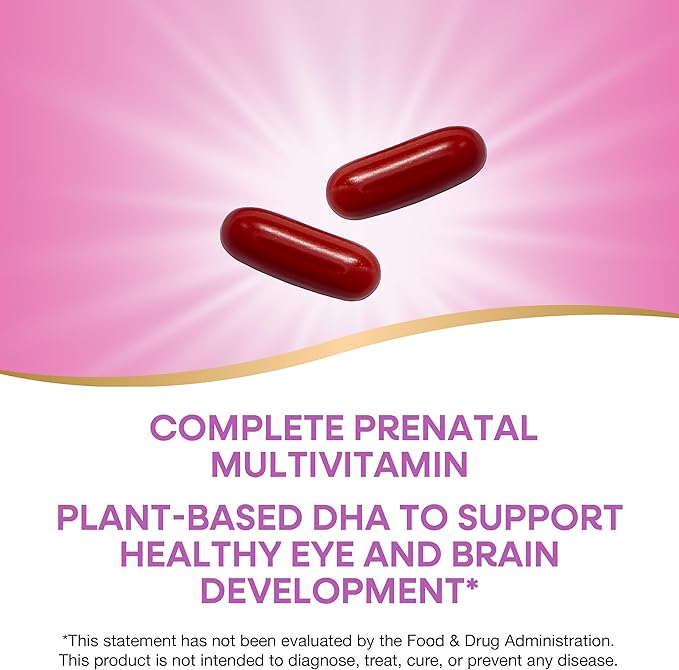 Nature's Way Alive! Complete Premium Prenatal Multivitamins for Women, Healthy Eye and Brain Development*, 60 Vegan Softgels