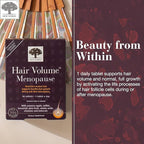 New Nordic Hair Volume Menopause, Supports Healthy Hair Growth During and After Menopause, Pine Bark and Annurca Apple Extract, 30 Tablets