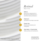 Advanced Clinicals Retinol Body Lotion & Face Moisturizer | Visible Anti Aging Skin Care Retinol Body Cream For Women & Men Targets Look Of Fine Lines, Wrinkles & Crepe Looking Dry Skin, 16OZ, 2-Pack