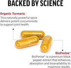 Force Factor Turmeric Curcumin Supplement with Black Pepper, Joint Support Supplement with BioPerine for Enhanced Absorption, No Gelatin, Non-GMO, 90 Capsules (Pack of 2)