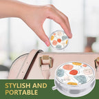 Nipichsha Pill Box, Small Pill Case for Purse & Pocket, Cute Travel Medicine Organizer, Portable Medicine Container Holder to Hold Vitamins, Medication, Fish Oil & Supplement, Guise