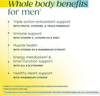 MegaFood Men’s Whole Body Multivitamin Gummies - Multivitamin For Men - Vitamin C, Magnesium Citrate, Vitamin D3, Methylated B12 & Zinc - Muscle, Brain, Heart, Immune Support - 90 Gummies, 30 Servings