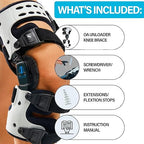 Comfyorthopedic OA Unloader Knee Brace For Medial Knee Pain, Arthritis Support, Osteoarthritis, Bone on Bone Inside Cartilage Joint Side Stabilizer L1851 L1843, Adjustable Plus Size Fits Up to 32in Thigh Circumference, Right