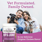 Dr. Joseph's VetPro Complete Dog Hip & Joint Supplement for Arthritis Pain Relief – High-Strength Glucosamine & Chondroitin Chews for Senior Dogs – Vet Formulated Daily Treats, Chicken Flavor, 120 Ct