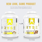 RYSE Loaded Protein Powder - Cinnamon Toast - 25g Whey Protein Isolate & Concentrate with Prebiotic Fiber & MCTs - Low Carb, Low Sugar, Digestive-Friendly - 54 Servings / 4 lb Tub