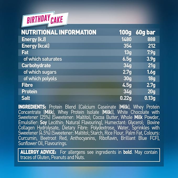 Grenade Carb Killa High Protein and Low Sugar Candy Bar, 12 x 60 g - Birthday Cake