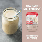 SlimFast Keto Meal Replacement Powder, Keto Meal Replacement Shake, Low Carb, Whey Protein, Collagen Protein, Grass Fed Butter, Weight Loss Shakes Powder, Gluten Free, Vanilla Cake Batter, 10 Servings