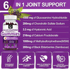 GORNVB Glucosamine Chondroitin Gummies with MSM & Elderberry Extra Strength - Flexibility Support, Antioxidant Immune Support Supplement for Adults, Men & Women - 60 Chondroitin Gummies (2 Pack)