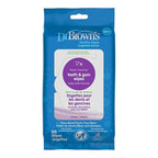 Dr. Brown's Tooth and Gum Healthy Wipes, Fluoride-Free Oral Care for Babies, Grape Flavor, 30 count, 1-Pack (Packaging May Vary)