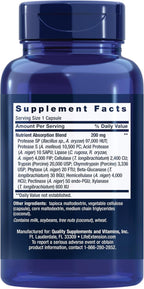 Life Extension Extraordinary Enzymes, Digestive Health Support, Nutrient Absorption, Digestive enzymes, Non-GMO, 60 Capsules