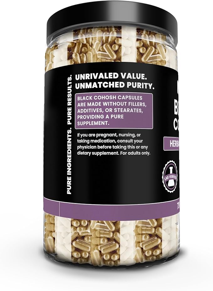 Pure Original Ingredients Black Cohosh (730 Capsules) No Magnesium Or Rice Fillers, Always Pure, Lab Verified