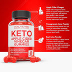 Atlantis Nutrition Keto ACV Gummies for Weight Loss - Apple Cider Vinegar Gummies Formulated to Support Advanced Weight Loss, Digestion, Detox & Cleansing, Made with 1000MG ACV Per Serving - 60 Count