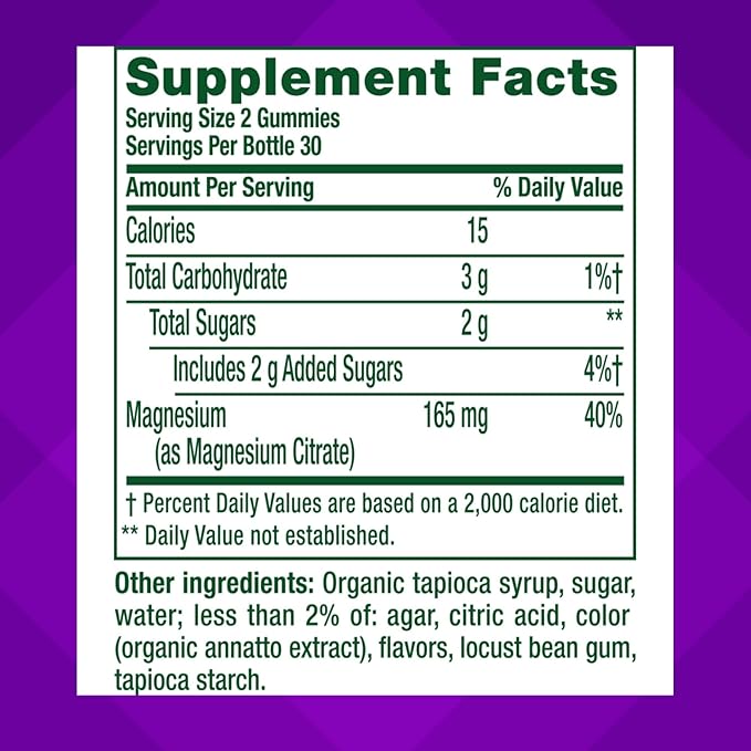 vitafusion Magnesium Gummy Supplement, Bring Calm to Your Vitamin Routine, Tropical Citrus Flavor, 60 Gummies, (Pack of 2)