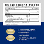 GNC Triple Strength Fish Oil Mini Omega 3 Supplement, 1000mg EPA and DHA, Supports Heart, Brain, Skin, Eye and Joint Health, 240 Mini Softgels