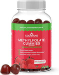 CogniTune Methylfolate Gummies for Kids and Adults - L-Methylfolate 1000mcg 5-MTHF Folate Supplement - MTHFR Support - Strawberry Chewable Vitamin B9 - Non-GMO Vegan - 60 Count