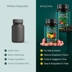 Everyday Debloat & Detox Sugar-Free Fruits and Veggies Gummies - Energy Support with Superfood Fruit and VegetableSupplement (120 Chews) Cruelty-Free, Vegan, Gluten-Free, Fruit and Vegetable Vitamin