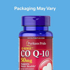 Puritan's Pride Coenzyme CoQ10 50mg, Dietary Supplement for Heart Health, Blood Pressure, Oral Gum Health, and Healthy Aging Support, 100 Servings, Rapid Release Softgels