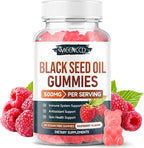 MEENCCD Black Seed Oil Gummies, Nigella Sativa Black Seed Oil Supplement for Antioxidant Support, Vegan, Non-GMO, Suagr-Free, Raspberry Flavor, 60 Count