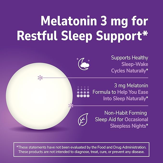 21st Century Melatonin 3 mg Tablets, 200 Count