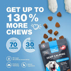 Calming Chews for Dogs Anxiety Relief - Soft Chews for Dogs - Melatonin, Chamomile Extract, Valerian Root - Travel Pack - Vet Visits, Grooming, Nail Trimming, Storms